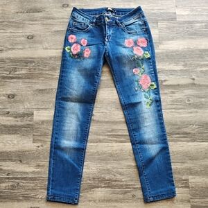 Pullit Jeans With Floral Embroidery. Size 29